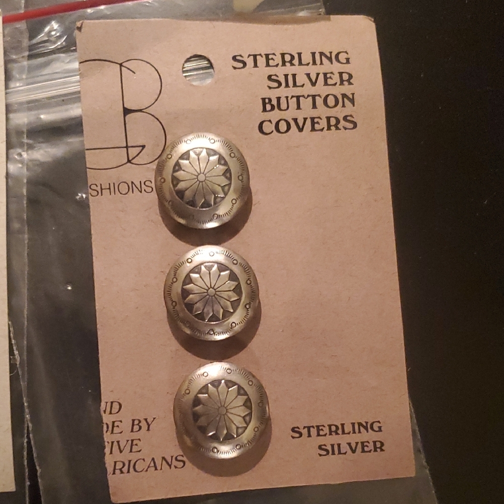 Sterling Silver Button Covers - image 5
